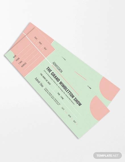 Admission Ticket - 26+ Examples, Word, Design