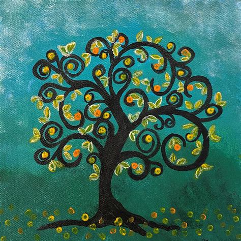 Whimsical Tree Painting by Nancy Sisco | Pixels