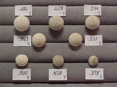 Musket Balls from the American Revolution