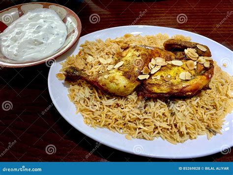 Mandi Chicken Biryani_white Background Royalty-Free Stock Image ...