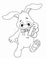 Coloring Bunny To Make A Snowman In Winter Stock Vector  Illustration sketch template