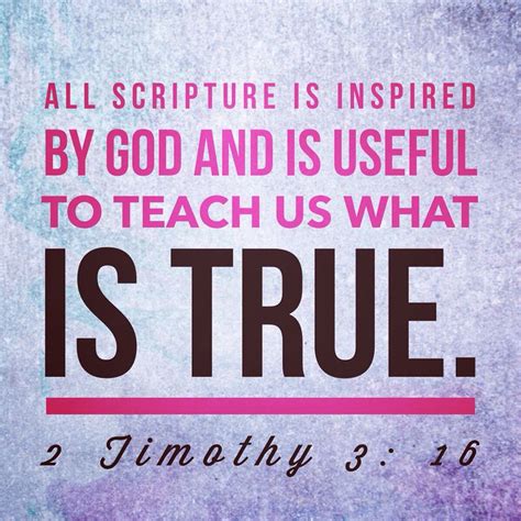 Sunday Scripture | 2 Timothy 3:16 | All scripture is inspired by God ...