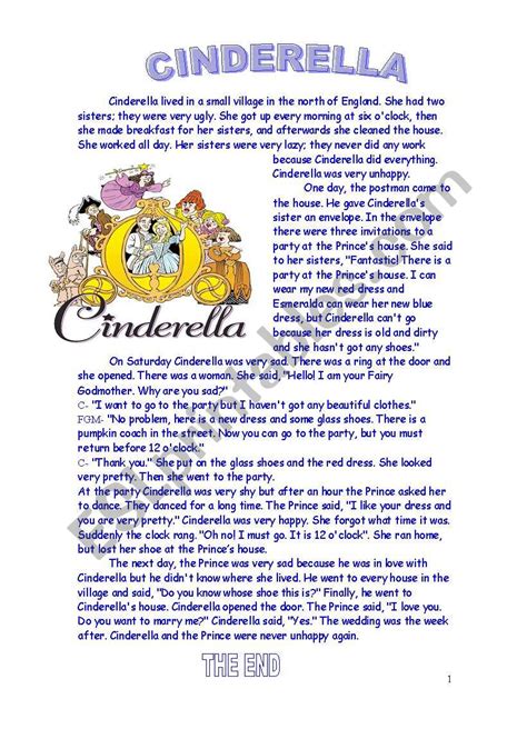 Cinderella - ESL worksheet by fabbima