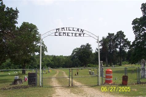 McMillan Cemetery in McMillan, Oklahoma - Find a Grave Cemetery