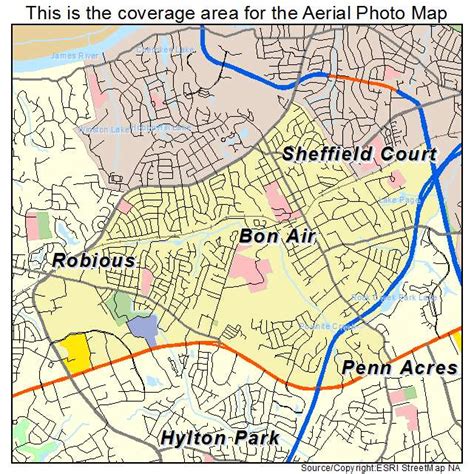 Aerial Photography Map of Bon Air, VA Virginia