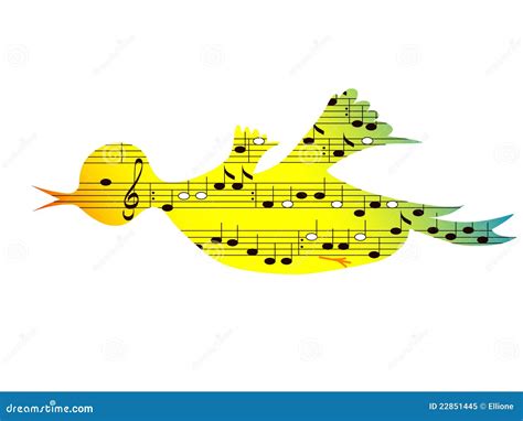 Bird, music theme stock vector. Illustration of century - 22851445