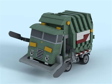 LEGO MOC Trash Truck (Netflix) by BrickEnabler | Rebrickable - Build with LEGO