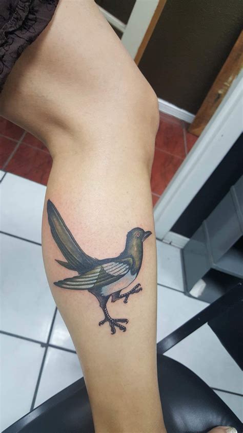 #magpietattoo my magpie tattoo in honor of my father's passing | Magpie tattoo, Tattoos, Animal ...