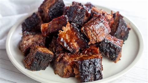 Brisket Burnt Ends: Smoked Brisket Point With BBQ Sauce!