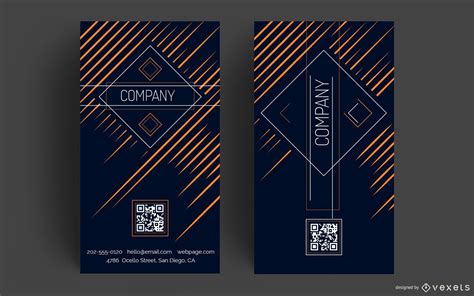 Business Card Vertical Design Vector Download