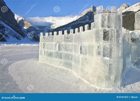 Ice castle on Lake Louise stock photo. Image of nordic - 8181022