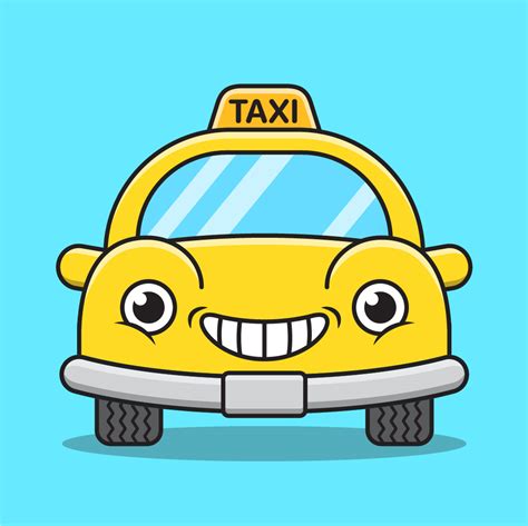 Cartoon Taxi Royalty Free Stock SVG Vector and Clip Art