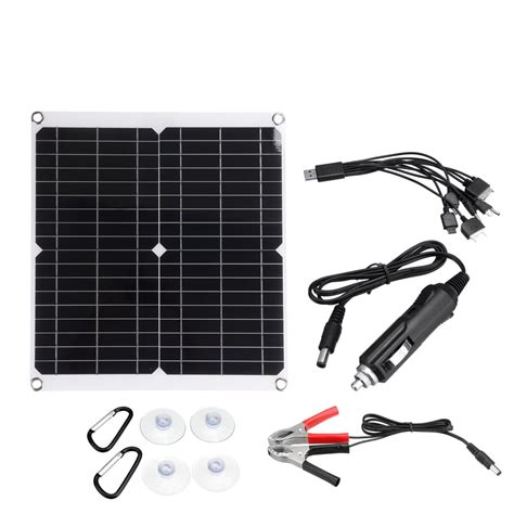 18v 50w pv solar panel charger kit monocrystalline solar panels with 10 in 1 adapter cable Sale ...