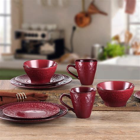 Lorren Home Trends Lorren Stoneware Dinnerware Set - Service for 4 & Reviews | Wayfair