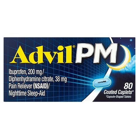 Advil PM Coated Caplets, 80 count