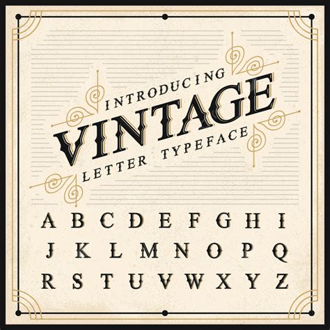 Vintage Retro Font Set Template Download on Pngtree