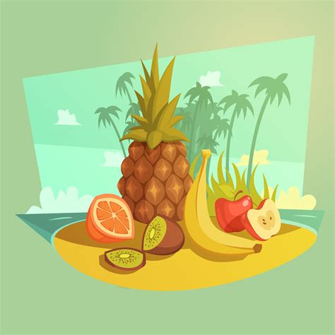 Fruit Cartoon Concept 479112 Vector Art at Vecteezy