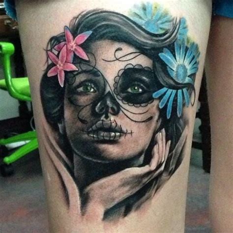 45 Gorgeous Day Of The Dead Women Tattoos • Tattoodo