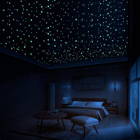 Amazon.com: LUMOSX Glow in The Dark Stars for Ceiling Decor - 822 pcs 3D Domed Glow in The Dark ...