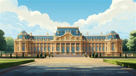 Premium AI Image | Palace of Versailles illustration