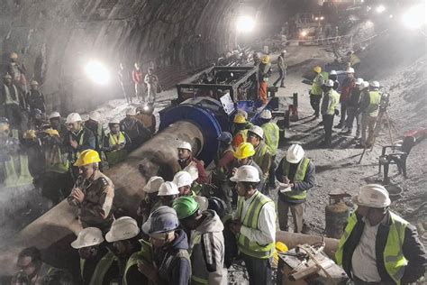 Uttarkashi Tunnel collapse: 21 metres drilled through rubble for labourers' rescue - Kalimpong News