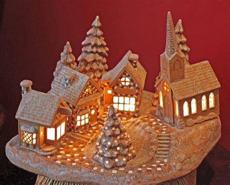 Christmas Village Set. Lit Ceramic Christmas Decoration. Base | Etsy