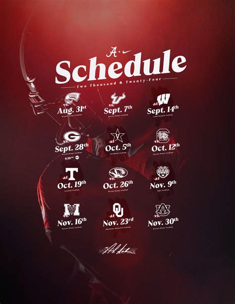 Alabama Football 2024 Schedule - Pauli Bethanne