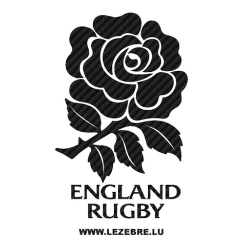 Sticker autocollant carbone England Rugby Logo