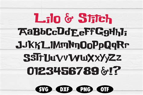 Lilo And Stitch Font Svg Letters Alphabet Lilo And Stitch Etsy India ...