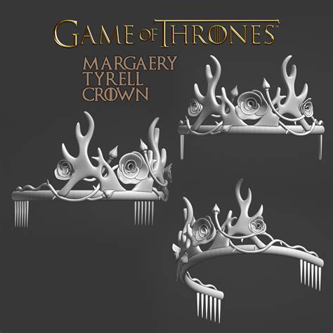 STL file Margaery Tyrell Tiara Crown Game of Thrones 👑・3D print model ...