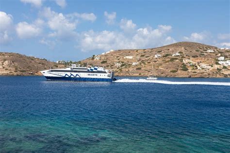 View of the New Port of Ios Island, Greece Editorial Image - Image of ...