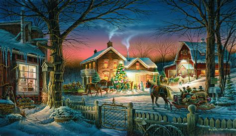 Winter Christmas Scenes, Christmas Prints, Christmas Art, Christmas Paintings, Christmas Village ...