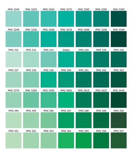 shades of green | Green color names, Pantone color chart, Pantone green