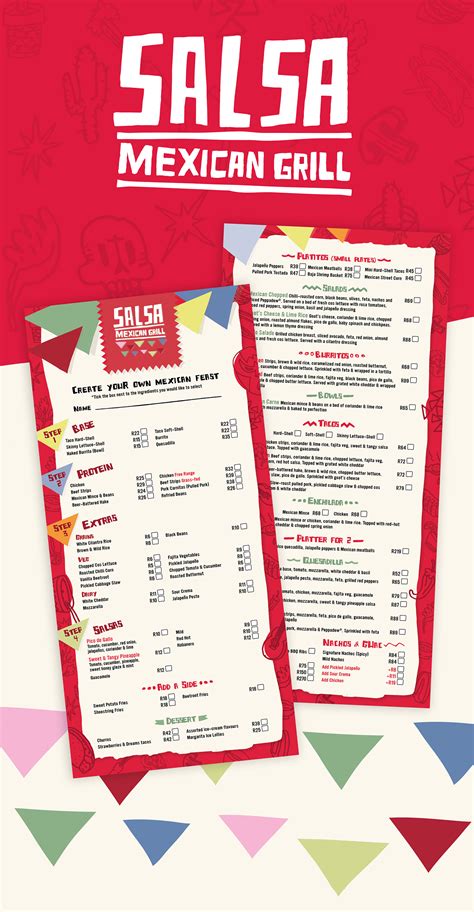 Salsa (Mexican Grill) Menu on Behance