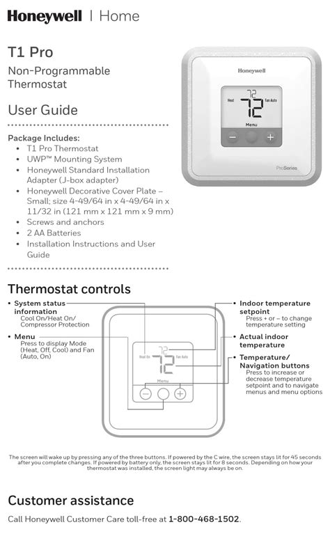 Honeywell T6 Pro Owners Manual