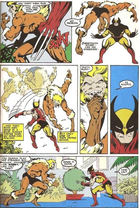 Wolverine vs. Sabertooth | Comic book artwork, Wolverine marvel ...