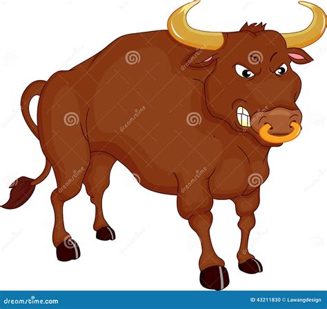 Angry Bull Cartoon Stock Vector - Image: 43211830