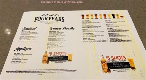 Online Menu of Four Peaks Brewing Company Restaurant, Phoenix, Arizona ...