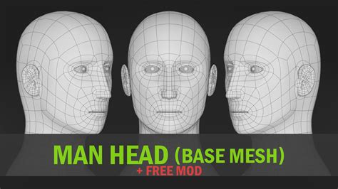 Head Base Mesh Free 3D Model - .obj .ma .mb - Free3D