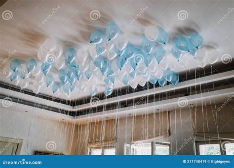 Photo of Helium Balloons on the Ceiling Stock Image - Image of helium ...