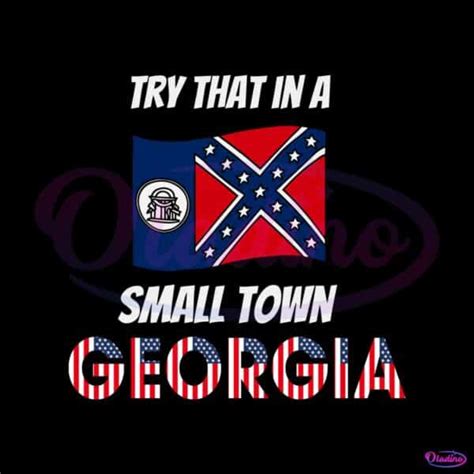 Retro Try That In A Small Town Lyrics SVG Graphic Design File