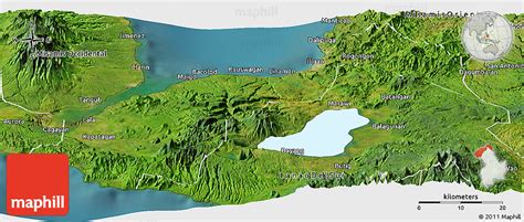 Satellite Panoramic Map of Lanao Del Norte