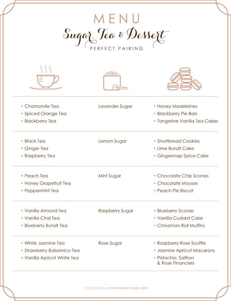 Sugar, Tea & Dessert Pairings | Our Go-To Menu For Flavors That ...