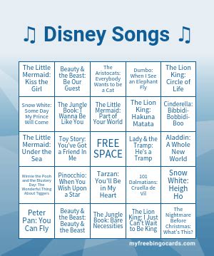 Disney Songs ♫ Bingo