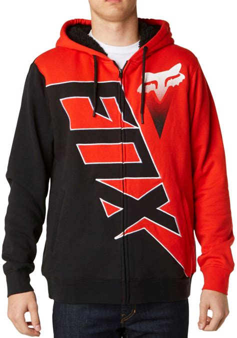 Fox Racing Mens Diamond Sherpa Zip Up Hoody Sweatshirt | eBay