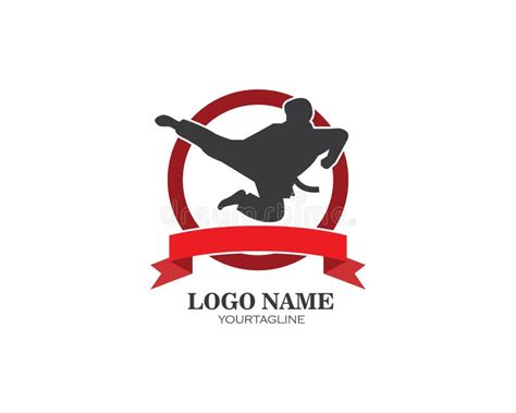 Karate,taekwondo Kick Logo Vector Illustration Template Stock Vector ...