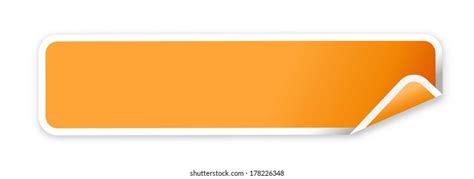 Illustration Glossy Rectangle Template Fold Corner Stock Vector ...