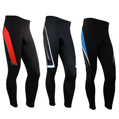 New Men's Fleece Thermal Cycling Pants Padded Outdoor Sports Tights Winter Bike Bicycle Trousers ...