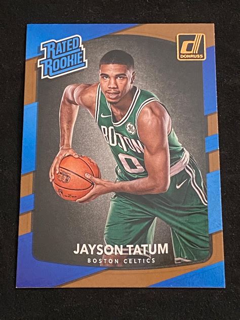 Lot - (Mint) 2017-18 Donruss Jayson Tatum Rated Rookie #198 Basketball Card - Boston Celtics