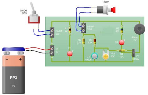 Sensor Alarm using thyristor circuit under Repository-circuits -35168 ...